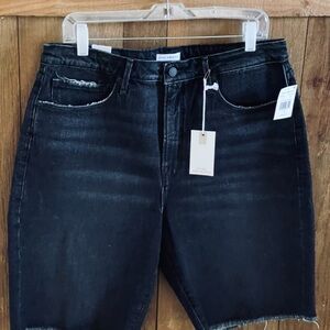 Good American 90’s Bermuda Black Jean Shorts
